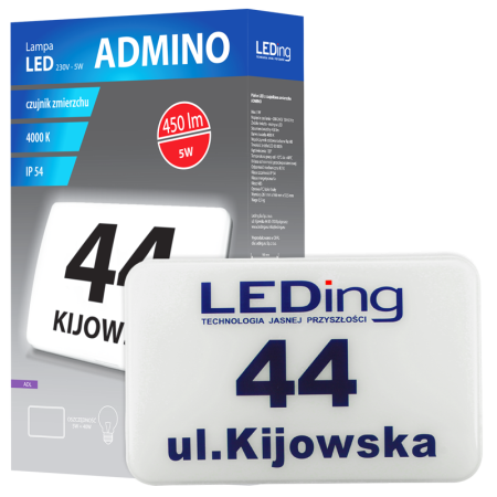 Plafon LED z czujnikiem zmierzchowym 5W 230V 450lm ADMINO