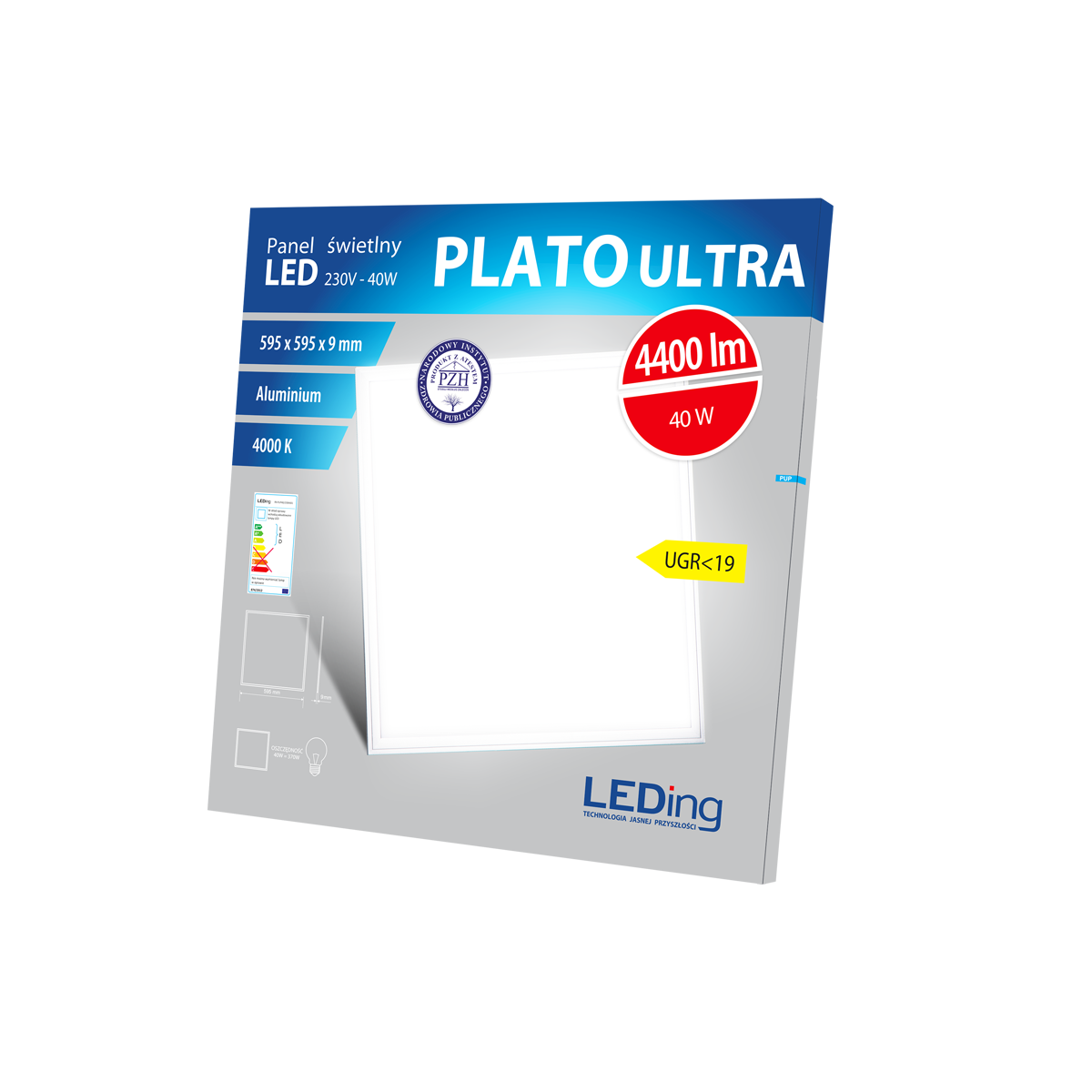 Panel LED 60x60 40W 230V 4000K PLATO ULTRA