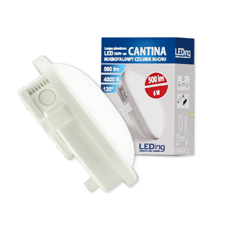 Lampa piwniczna z czujnikiem ruchu LED 6W 230V CANTINA+MV