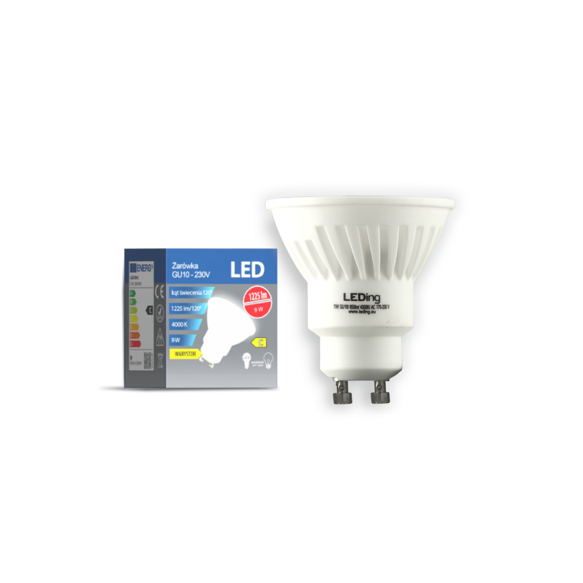 Żarówka LED GU10 9W 230V 1225lm 4000K z warystorem