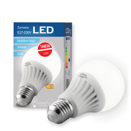 Żarówka LED E27 12W 230V 1440lm 3000K z warystorem