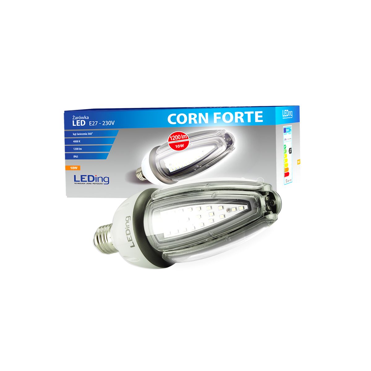 Żarówka LED E27 Corn 10W 230V 4000K FORTE