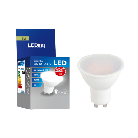 Żarówka LED GU10 5W 230V 400lm 4000K