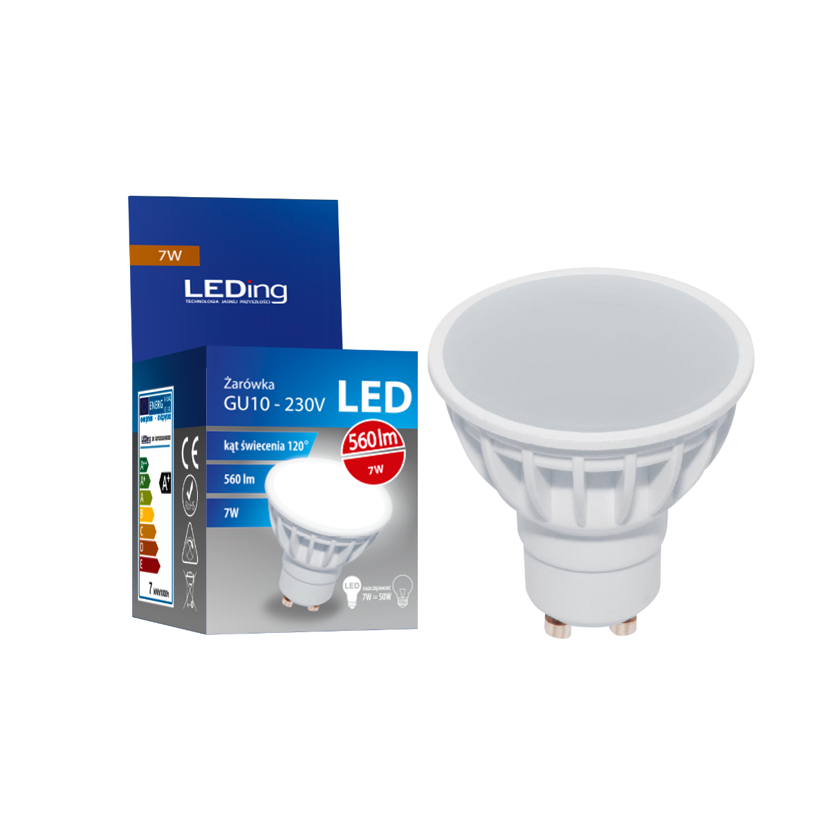 Żarówka LED GU10 7W 230V 560lm 3000K