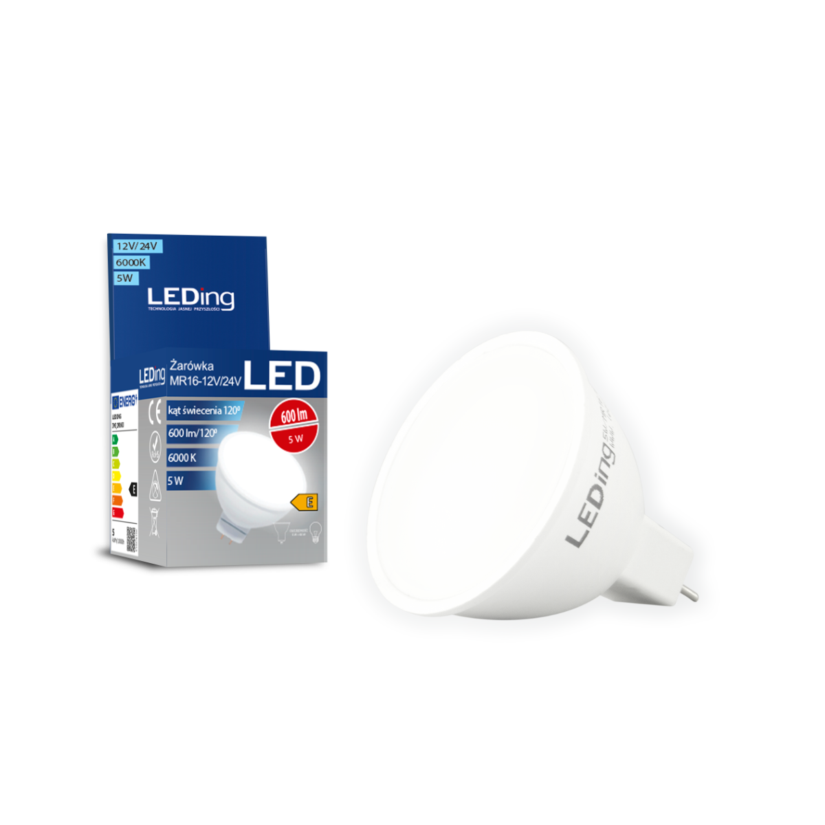 Żarówka LED MR16 5W 12V-24 600lm 6000K