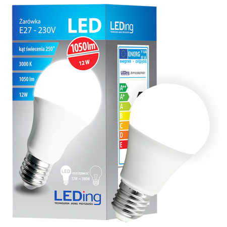 Żarówka LED E27 15W 230V 3000K pół bańka