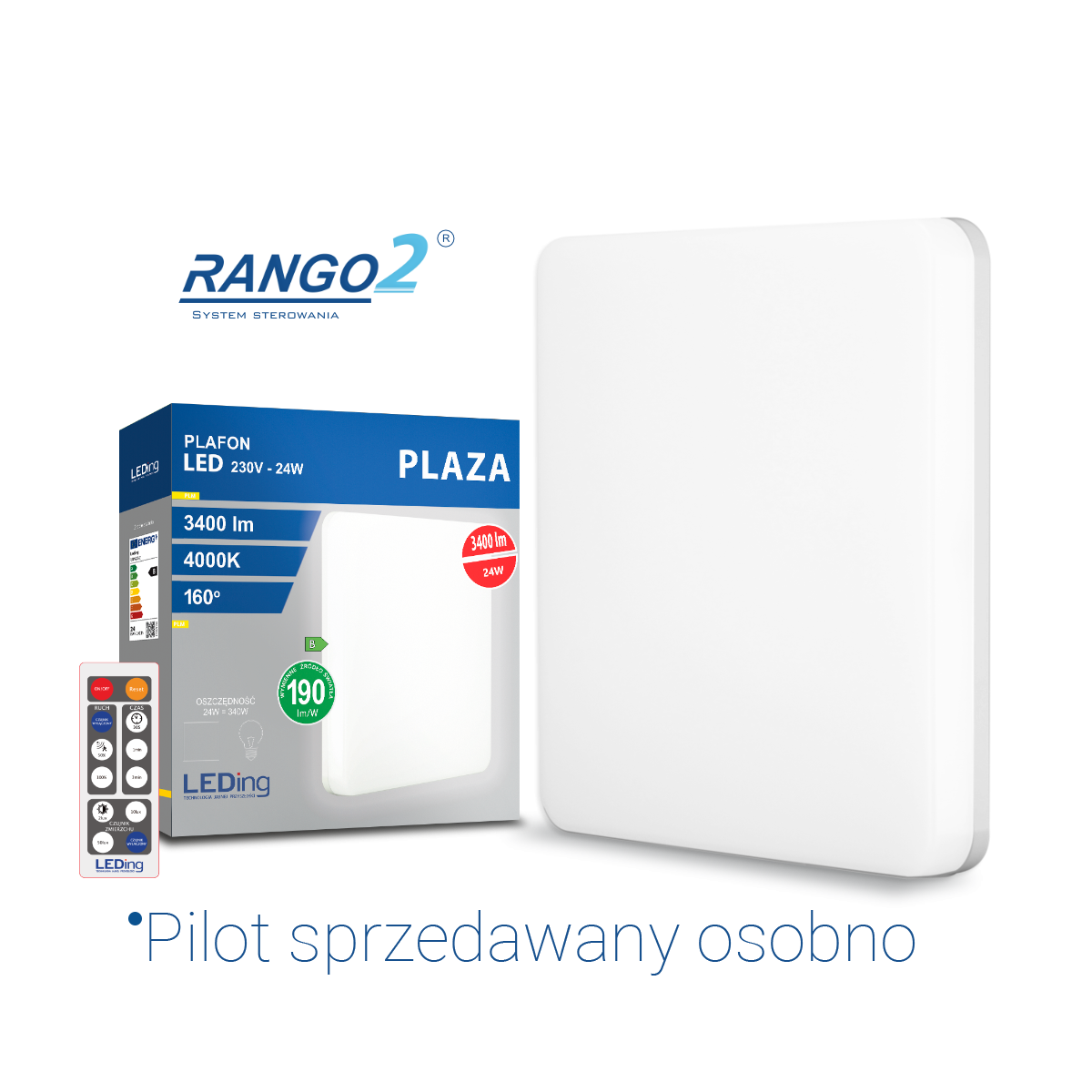 Plafon automatyczny LED 18W 230V 2500lm PLAZA MV