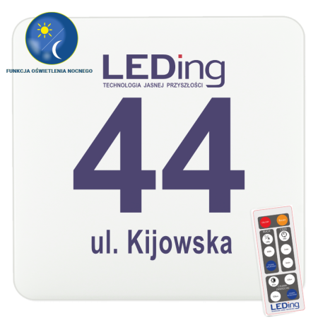 Plafon dwustrumieniowy LED 4W po zmierzchu 24W po rozświetleniu MV 230V PLAZA z pilotem