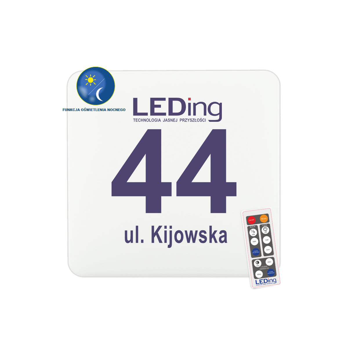 Plafon dwustrumieniowy LED 4W po zmierzchu 24W po rozświetleniu MV 230V PLAZA z pilotem