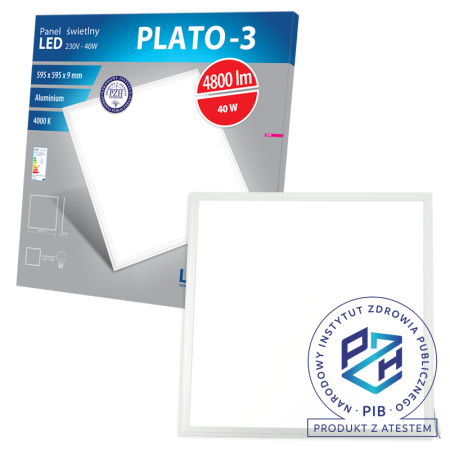 Panel LED 60x60 40W 230V 4000K PLATO 3