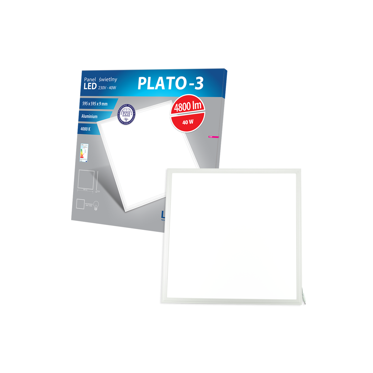 Panel LED 60x60 36W 230V 4000K PLATO 3