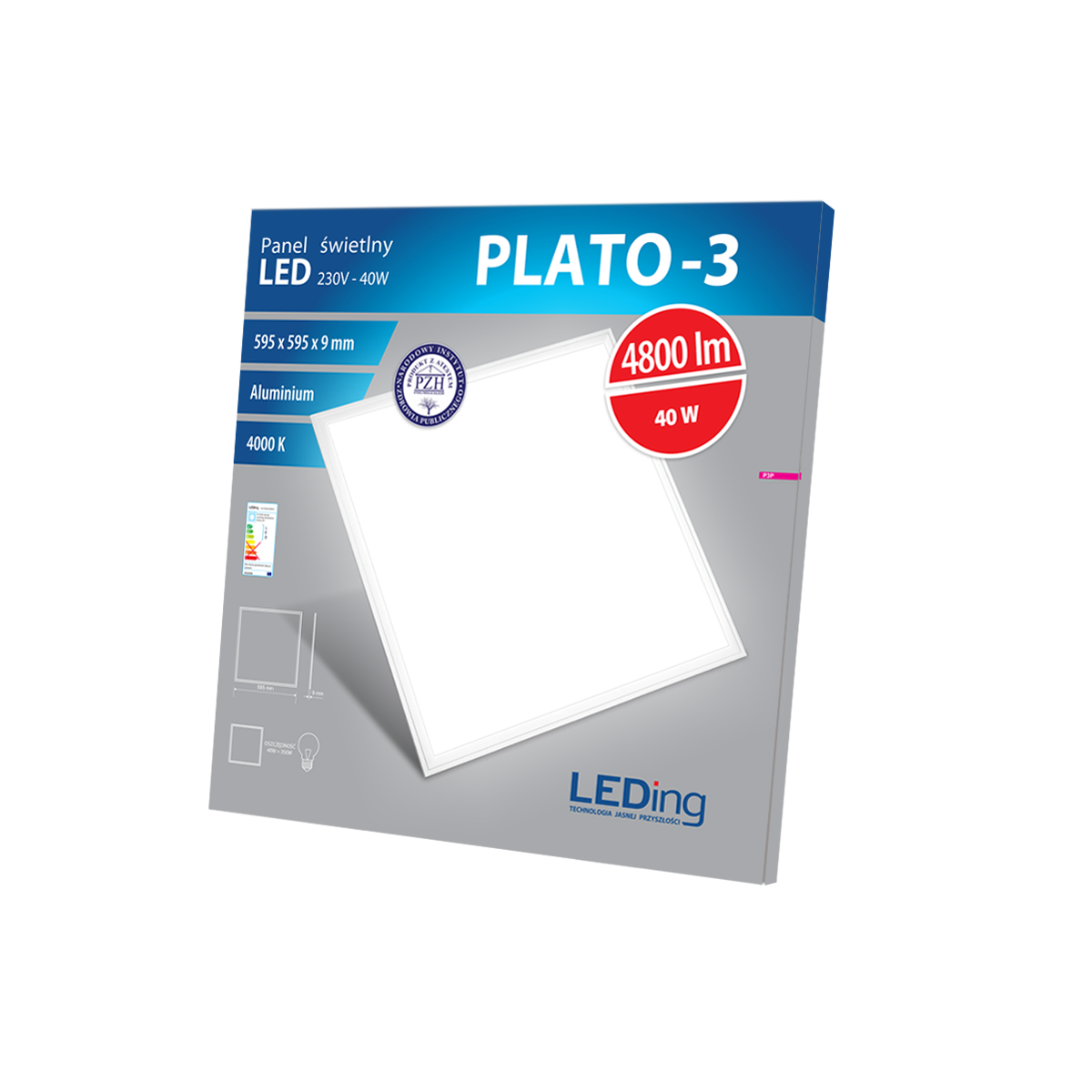 Panel LED 60x60 36W 230V 4000K PLATO 3