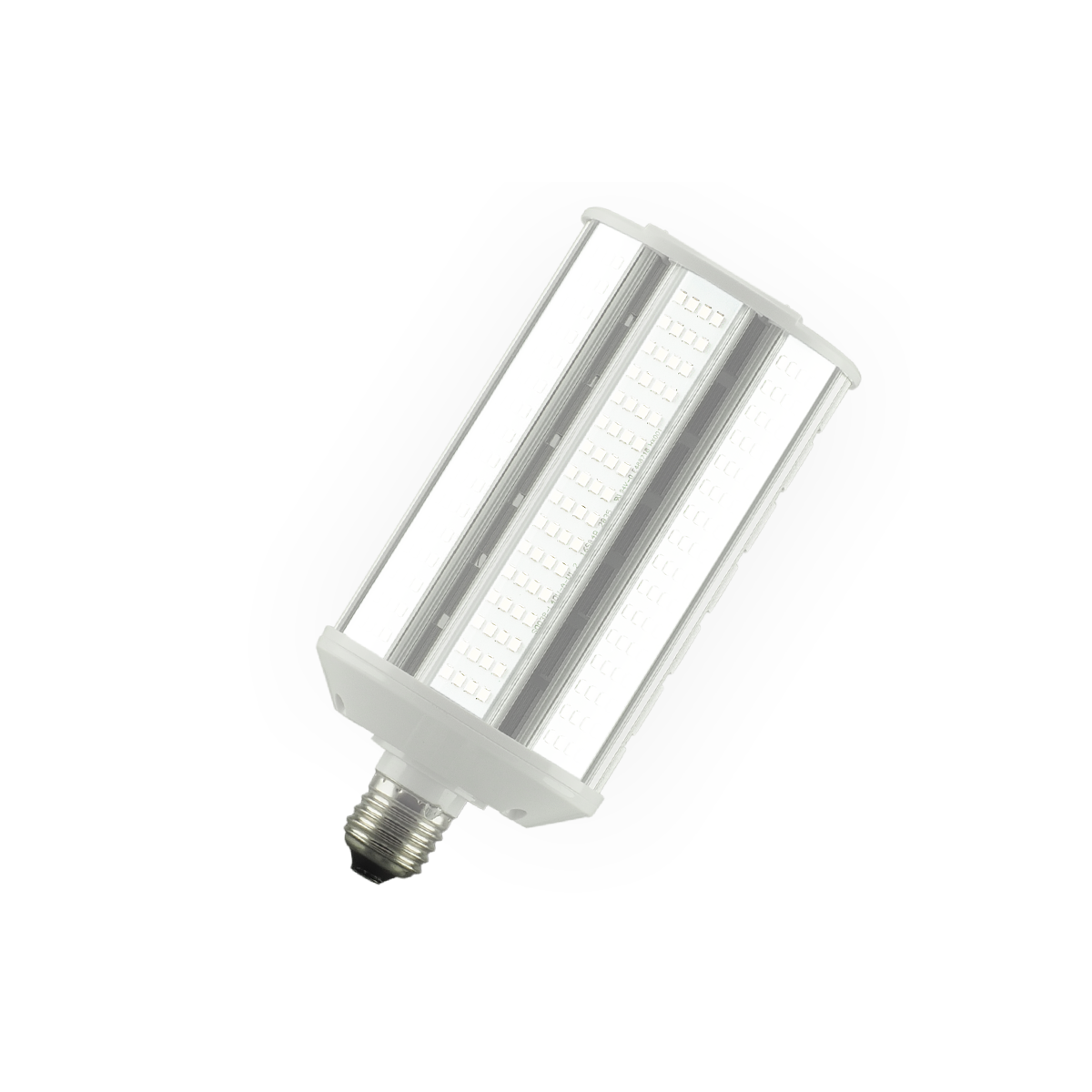 Żarówka LED w kształcie kolumny z wieloma panelami diod świetlnych.