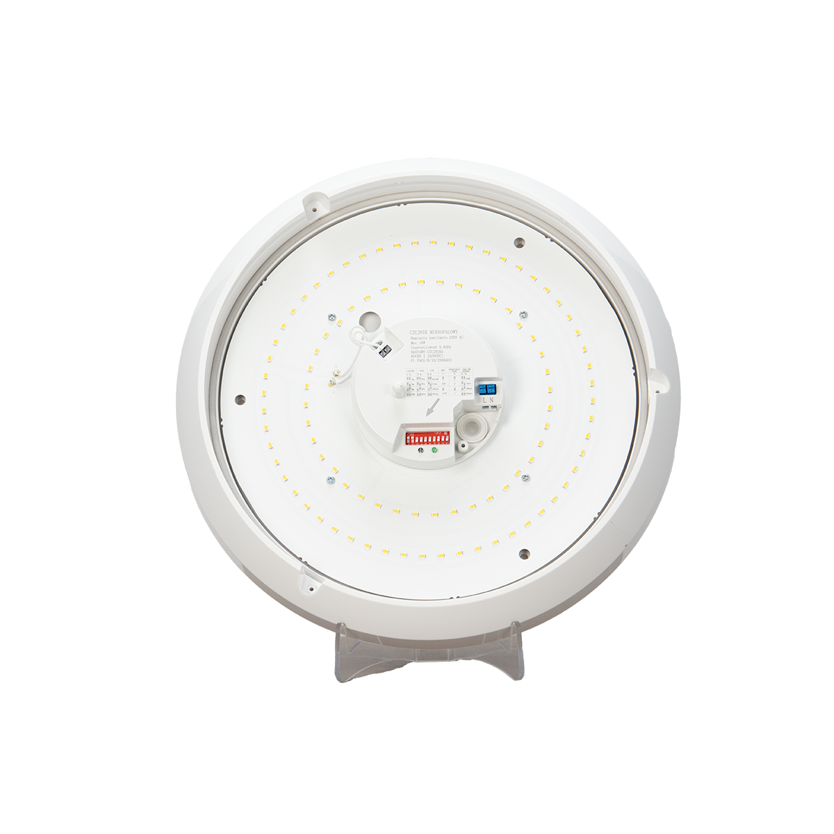 PLAFON LED z czujnikiem ruchu i zmierzchu MV FALA 16W 230V z funkcją Opóźnienie Wyłączenia